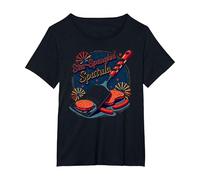 Spatule étoilée T-Shirt, Femme Grandes Tailles, Noir, 3X