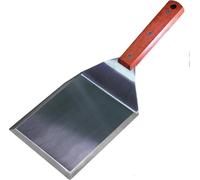 Spatule extra large en acier inoxydable avec poignée en bois pour barbecue, plaque de cuisson à dessus plat, Blackstone, barbecue, crêpes, hamburgers, tourneur à hamburger, robuste 12,7 x