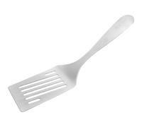 Spatule Japonaise pour Cuisson Précise Courte Acier Inoxydable | Surface Ajourée et Bord Lisse, Drainage, pour Poêles et Légumes, Finition Polie Argentée