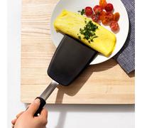 OXO Grande spatule flexible en silicone – antiadhésive, thermorésistante, acier inoxydable, Noir