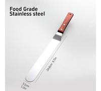 Spatule Lisse En Acier Inoxydable Avec Manche En Bois,Couteau De Cuisine Pour Glaçage À La Crème De Poupée,Outils De Gâteau De Bricolage,4 Po,6 Po,8 Po,10 Po - Type 10 Inch Classic