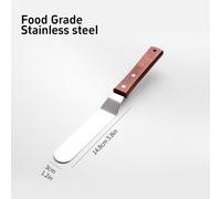 Spatule Lisse En Acier Inoxydable Avec Manche En Bois,Couteau De Cuisine Pour Glaçage À La Crème De Poupée,Outils De Gâteau De Bricolage,4 Po,6 Po,8 Po,10 Po - Type 6 Inch Classic