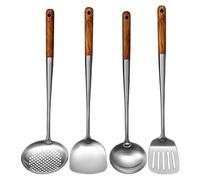 Spatule Longue en Acier Inoxydable pour Wok, spatule, louche, ustensiles de Cuisine
