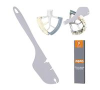 Spatule mélangeuse en silicone de 30 cm, compatible avec les accessoires du batteur sur socle Kitchen Aid, fonctionne avec les fouets plats, les fouets et les crochets pétrisseurs (gris)