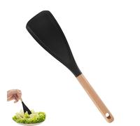 Spatule multifonction améliorée 2025 - En silicone - Ustensiles de cuisine pour la cuisine, les consensus - Cuillère multifonction - Ustensiles de cuisine mats (noir)