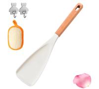 Spatule multifonction cuillère de cuisine, cèdre et cendre, cuillères multifonctions avec poignée en bois, pour ramasser, gratter et remuer la cuisine (B-1PC)