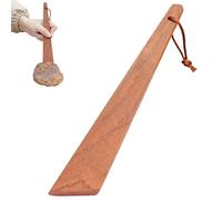 Spatule plate en bois à long manche - 25,5 x 4 cm en bois, spatule résistante à la chaleur, outil de cuisine | Parfait pour retourner les œufs, crêpes, poissons, gratter les poêles en toute sécurité