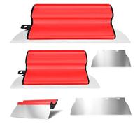 Spatule plate, ensemble de spatules en acier inoxydable de 40 cm + 25 cm, idéal pour la pose de cloisons sèches, les grands espaces de travail, la décoration murale et le bâtiment