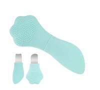 Spatule pour le visage, exfoliant en silicone à double extrémité, nettoyant nez patte de chat exfoliant outils de soin du visage, pour voyage et affaires Quotidien et Soirée Nez Front Fille Beauté