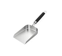 Weber 3400423 Pelle pour planchas en Acier Inoxydable avec Bord Haut et poignée Ergonomique Passe au Lave-Vaisselle Argenté/Noir