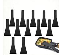 Spatule Pour Poêlon, PlastiqueSpatule Raclette, Spatule Raclette Nylon, 12 PCS Grattoir Raclette Nylon Pelle à Raclette Ustensile de Cuisine Ideal pour Fromage Restaurant Maison