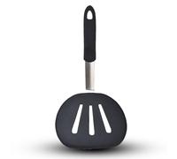 Spatule ronde large, 31,2x15.1cm / 12,3x5,9 pouce de spatule de silicone flexible avec nageur de crêpe à poignée ergonomique pour les œufs de crêpes et plus