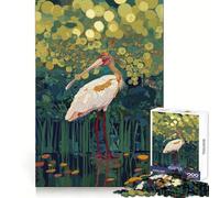 Spatule rosée dans Un Marais Luxuriant Puzzle de 1000 pièces pour Adolescents Jeu de logique Solide Temps en Famille Bords Transparents Surprise chaleureuse (38x26cm)