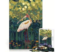Spatule rosée dans Un Marais Luxuriant Puzzle de 1000 pièces pour Adolescents Jeu de logique Solide Temps en Famille Bords Transparents Surprise chaleureuse (38x52cm)