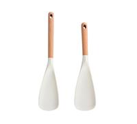 Spatule silicone avec poignée bois, ensemble de pagaies de cuisine anti-rayures résistant à la chaleur, pour la cuisson à la maison, les crêpes, le mélange, la friture, le grill, l'appartement
