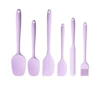 Spatule Silicone Ensemble de spatules en Silicone antiadhésives, résistantes à la chaleur, retourneur for cuisson, mélange d'outils, 6 pièces(Purple)