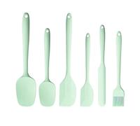 Spatule Silicone Ensemble de spatules en Silicone antiadhésives, résistantes à la chaleur, retourneur for cuisson, mélange d'outils, 6 pièces(Green)