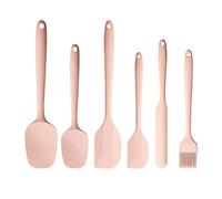 Spatule Silicone Ensemble de spatules en Silicone antiadhésives, résistantes à la chaleur, retourneur for cuisson, mélange d'outils, 6 pièces(Pink)