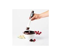 Mastrad – Thermospatule 2 en 1 : thermosonde chocolat et thermomètre à cœur, silicone marron