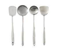 Spatule Wok en acier inoxydable 316, ustensiles de cuisine, cuillère tournante fendue, louche, outils, ensemble d'ustensiles, accessoires(4PCS set)