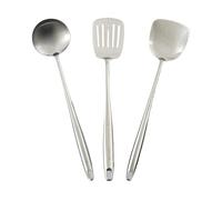 Spatule wok en acier inoxydable 316, ustensiles de cuisine métal, spatule ajourée, cuillère louche, outils, ensemble d'ustensiles, accessoires(3PCS set C)