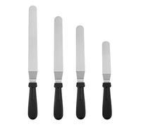 Spatules coudées à pâtisserie - Inox - 4Pcs - Flexible - Antirouille - Ergonomique Multicolore PELLE