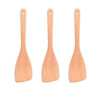 Spatules En Bois 3 Pièces, Spatules En Bois À Longs Manches, Spatules À Poêle, Spatules D'Aide À La Cuisson, Ustensiles De Cuisine