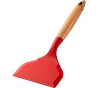 Spatules flexibles en silicone antiadhésives - Ustensile de cuisine large - Grattoir à crêpes - Spatules de cuisine avec poignée en bois - Outils de cuisine en silicone