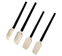 Spatules pour cuisine - 4 pièces résistantes à la chaleur - Poignée antidérapante - Petite spatule silicone pour la cuisson - Anneau de préhension - Salade alimentaire - Restaurant - Camping