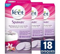 - Spawax - 18 Disques De Cire - Jambes, Maillot, Aisselles, Bras - Figue Sucrée Et Lys Violet[Z1058]