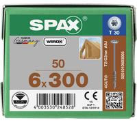 50 vis à bois à revêtement Wirox à collerette Spax Wirox argent 6 x 300mm