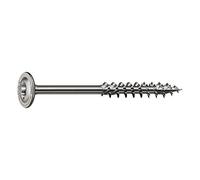 SPAX 257000601005 - Pour la construction en bois, tête plaque, T-STAR plus, 4CUT, filetage partiel, acier inoxydable A2, 1.4567, (6,0 x 100 mm, 100 pièces)