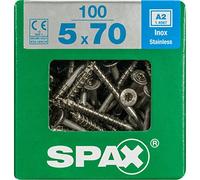 Spax Vis inox tête fraisée Torx 5 x 70 mm Lot de 100 Inox G