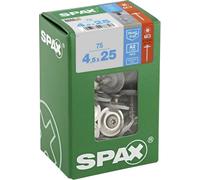 SPAX Rondelles d'étanchéité T-Star Plus T20 4Cut A2 en acier inoxydable 4,5 x 25 mm Lot de 75