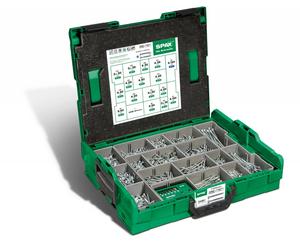 SPAX 5000009161019 - Coffret De Montage L-BOXX, 1 Pièce, Assortiment De Vis Avec 16 Dimensions, Tête Fraisée, T-STAR Plus, 4CUT, WIROX