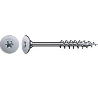 Spax 681030400303 T-STAR plus, 4CUT Tête plate plaquée nickel pour corps à filetage partiel et tête de panneau arrière T-STAR Plus, 4CUT, vis à panne nickelée, grise, argenté 4 mm x 30 mm