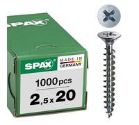 Spax A2J - 1081010350123 4CUT Vis universelle cruciforme à tête fraisée Filetage galvanisé total, 1081010250205
