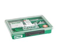 Spax Assortiment petit, ensemble de vis avec 4 dimensions + chevilles, 160 pièces, tête fraisée, T-STAR plus, WIROX - 4000001991179