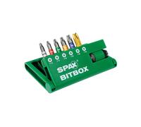 SPAX BITbox « T-STAR plus », 6 pièces, avec porte-embout à changement rapide.