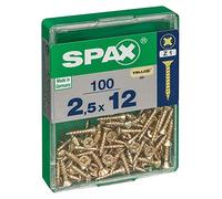 SPAX cab. plana yellox 2,5x12 M 100 uds