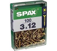 SPAX – Vis tête fraisée Pozidriv 3x12 mm Yellox – 100 pièces