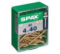 Lot de 40 vis acier tête fraisée pozidriv, Diam.4 mm x L.40 mm