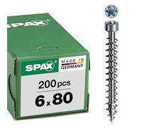 Spax Vis à bois T-STAR Plus 1211010600805 Torx 6 x 80 mm filetage total Wirox Lot de 200