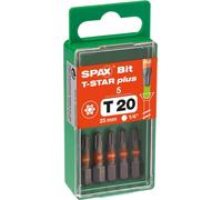 SPAX Embout T-Star plus T20, 5 pièces en boîte, 25 mm