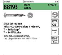 SPAX HI.FORCE, 10 x 450 mm, 25 pièces, filetage partiel, tête plate, T-STAR plus T50, 4CUT, WIROX - 0251011004505