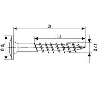 SPAX HI.FORCE, 8 x 80 mm, 1 pièce, filetage complet, tête plate, T-STAR plus T40, 4CUT, acier inoxydable A2 - 4257000800800
