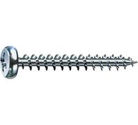 SPAX Vis universelle, 4 x 20 mm, 1000 pièces, filetage complet, tête demi-ronde, empreinte cruciforme Z2, 4CUT, WIROX - 0231010400205