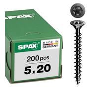 SPAX 1191040500203 Vis à bois 5 mm 20 mm T-STAR plus acier noir BLAX 200 pc(s)