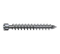 SPAX Lot de 25 vis à tête cylindrique 8,0 x 500 VG Torx 40 Wirox Argenté
