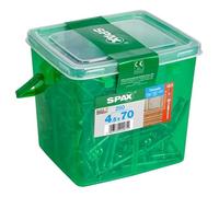 Spax Lot de 250 vis de façade en acier inoxydable A2 Argenté 4,5 x 70 mm